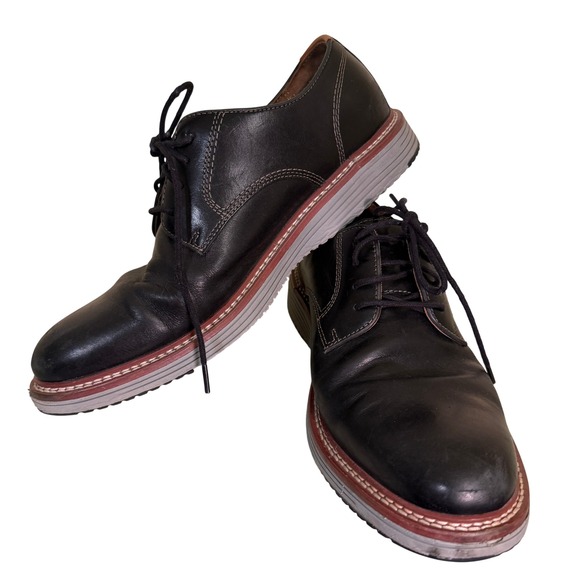 Johnston & Murphy Other - Johnston & Murphy TRUFOAM Oxford Mens 8.5M Black Good 20-3521 Leather Lace Up